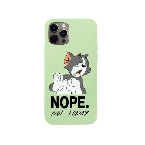 iPhone 12 Pro Max Tom Nope Not Today Tasarımlı Yeşil Telefon Kılıfı