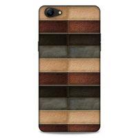 Oppo A79 Kılıf Patchwork (20) Koruyucu Kılıf Bej Siyah