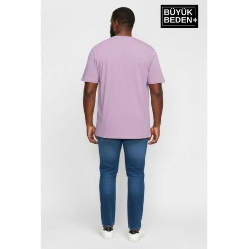 Büyük Beden Erkek Basic Tişört – Pamuklu Düz T-Shirt 3XL-6XL SPR26BTS510