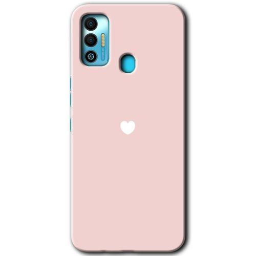 Tecno Spark 7T Kılıf HD Desen Baskılı Arka Kapak - Sade Kalp