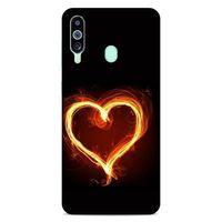 Lopard Samsung Galaxy M40 Uyumlu Kılıf FireX (24) Darbe Emici Kılıf Ateşli Kalp