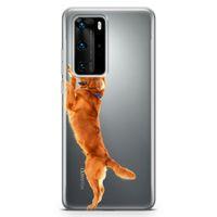 Huawei P40 Pro Kılıf Golden Retriever Arka Kapak Koruma Desenli Full Koruyucu