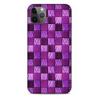 Apple Iphone 11 Pro Max Kılıf Patchwork (5) Koruma Kabı Fuşya