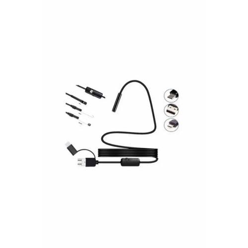 Endoskop Yılan Video Kamera Led’li 5 Metre 7 Mm Sert Kablo Yüksek Kaliteli Stereo