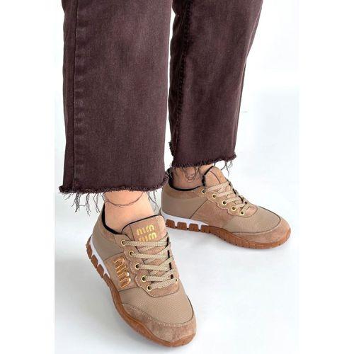 Marje Vizon Cilt Bağcıklı Spor Ayakkabı