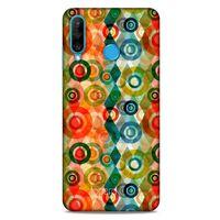Huawei P30 Lite Kılıf Pastel Renkler (31) TPU Kılıf Kırmızı Yeşil