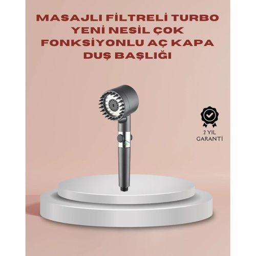 Filtreli Masaj Özellikli Duş Başlığı Aç Kapa Tuşlu