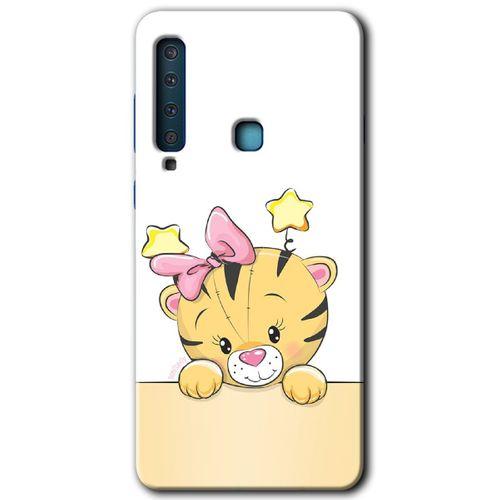 Galaxy A9 2018 Kılıf HD Desen Baskılı Arka Kapak - Sevimli Kedi + Kırılmaz Cam