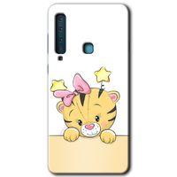 Galaxy A9 2018 Kılıf HD Desen Baskılı Arka Kapak - Sevimli Kedi + Kırılmaz Cam