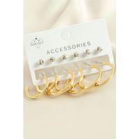 12 Adet Ezme Taşlı Halka Küpe