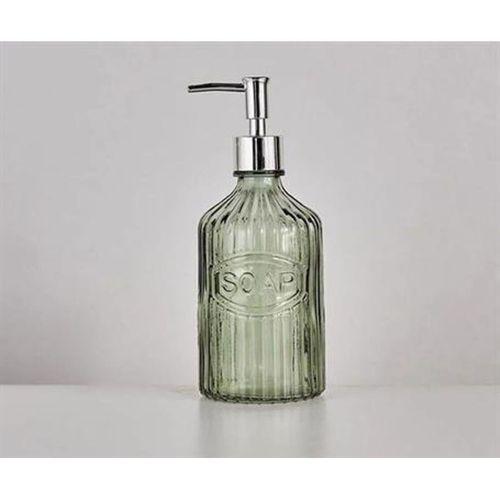 Cam Sıvı Sabunluk Yeşil 8X8X21Cm 350Ml