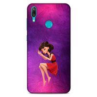 Huawei Y7 2019 Kılıf Depresyon (40) Fit Silikon Kılıf Kahverengi Beyaz