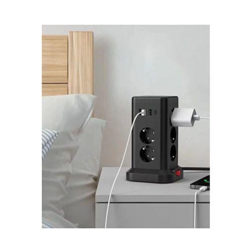 Wp711 Akım Korumalı Priz Kablosuz Şarj İstasyonu 11x Soket 3x Usb 1xtype-c Kablolu Grup Priz