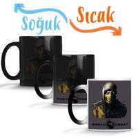 Mortal Kombat Scorpion and Sub Zero 2 Sihirli Kupa Bardak Porselen