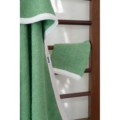 Kurbağa Nakışlı Unisex Şapka Ve Keseli Bebek Banyo Havlusu