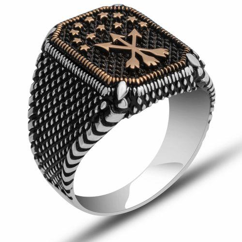 Gümüş Çerkez Bayrağı Erkek Yüzük