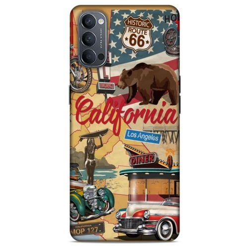 Retro (15) Desen Antişok Kılıf Renkli Oppo Reno 4 Kılıf