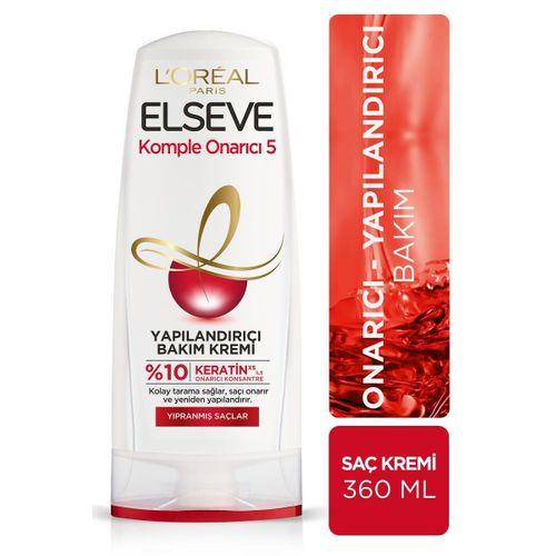 ELSEVE Komple Onarıcı 5 Yıpranmış Saçlar Için Keratinxs Içeren Yapılandırıcı Bakım Kremi 360 ml