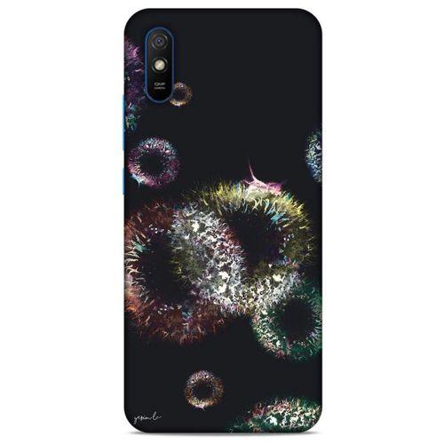 Y.Liva-2021 Özel Seri Siyah Soyut-122 Xiaomi Redmi 9A Kılıf Silikon Kapak