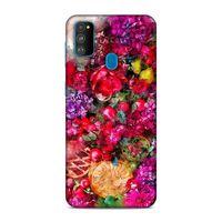 Samsung Galaxy M30s Kılıf Suluboya Buket Arka Kapak Silikon Koruma Full Koruyucu