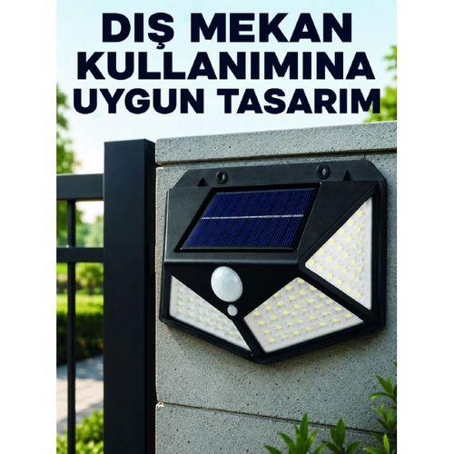 Bahçe Balkon Garaj Ve Girişler İçin Güneş Enerjili Hareket Sensörlü Led Duvar Lambası