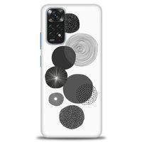 Xiaomi Redmi Note 11S Kılıf HD Baskılı Kılıf - Siyah Daire + Tam Ekran Koruyucu
