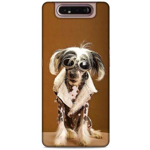 Samsung Galaxy A80 Kılıf Köpek Kıyafetleri (12) Koruyucu Silikon Chinese Crested