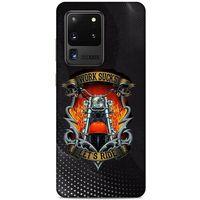 Samsung Galaxy S20 Ultra Uyumlu Kılıf Motorsiklet (8) Baskılı Kılıf Harley Davidson
