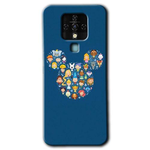 MRCİLETİSİM Tecno Camon 16 Kılıf HD Desen Baskılı Arka Kapak+Temperli Cam - Mickey