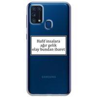 Galaxy M31 Kılıf HD Yazı Baskılı Silikon Arka Kapak - Yazı 2