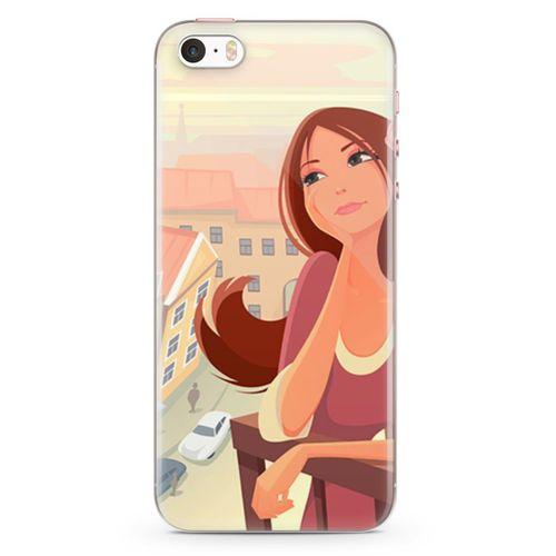 Apple iPhone SE Kılıf Balkonda Hayaller Arka Kapak Koruma Desenli Full Koruyucu