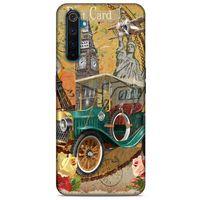 Retro (37) Desen Silicone Cover Renkli Oppo Realme 6 Kılıf