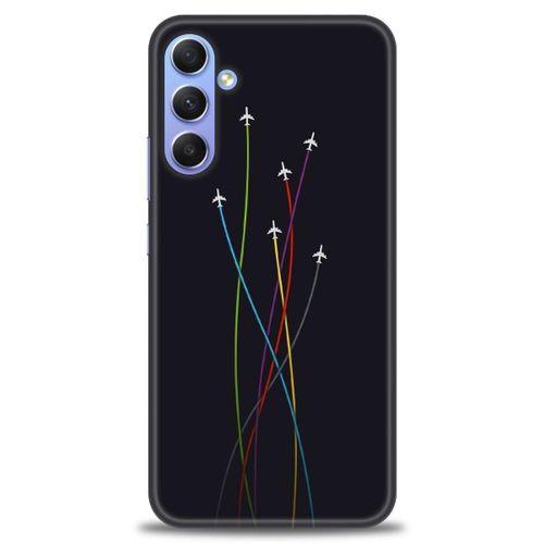 Samsung Galaxy A24 Kılıf HD Baskılı Kılıf - Uçaklar + Tam Ekran Koruyucu