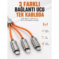 Çinko Alaşımlı Metal Konnektörlü Dayanıklı 6a Hızlı Şarj Kablosu