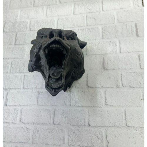 3d Siyah Ayı Başı Duvar Dekoru Modern Asılabilir Heykel 25x19 Cm