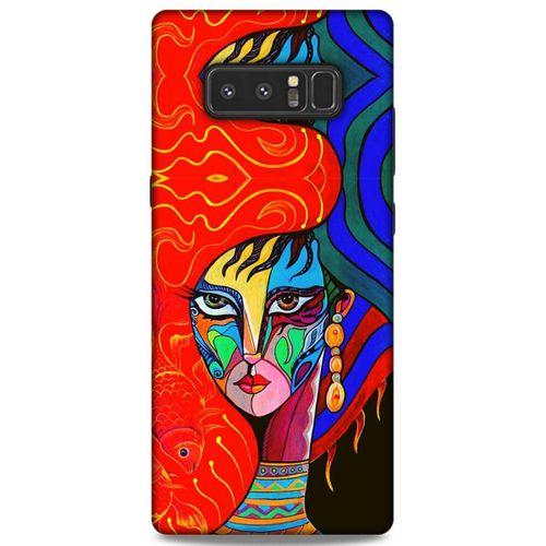 Lopard Samsung Galaxy Note 8 Uyumlu Kılıf Sürreal Yüzler ♀ (10) Full Koruma Kılıfı Desenli