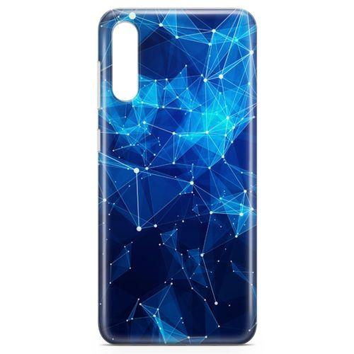 Samsung Galaxy A30s Kılıf Mavi Ağ Güvenliği Arka Kapak Koruma Desenli Full Koruyucu