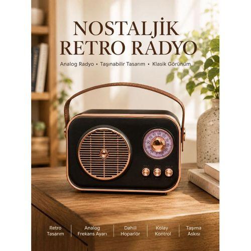 Retro Tarz Kablosuz Radyo – Bluetooth, Usb Ve Tf Kart Girişli