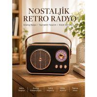 Retro Tarz Kablosuz Radyo – Bluetooth, Usb Ve Tf Kart Girişli