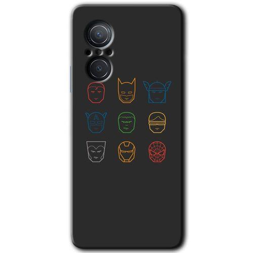 Potkal Hediye Fabrikası Huawei Nova 9 SE Kılıf HD Desen Baskılı Arka Kapak - Avengers Minimalism