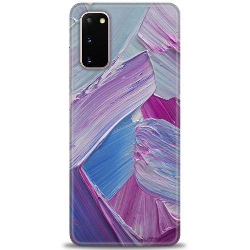 Samsung Galaxy S20 Kılıf HD Baskılı Kılıf - Purple + Tam Ekran Koruyucu