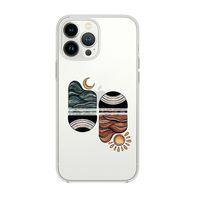 iPhone 13 Pro Max Sunset Wave Desenli Premium Silikonlu Şeffaf Telefon Kılıfı