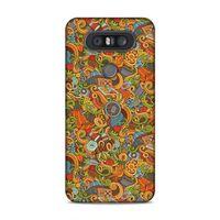 LG Q60 Kılıf Doodle Piknik Seti Arka Kapak Silikon Koruma Full Koruyucu