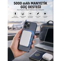 5000 Mah İos Uyumlu Magsafe Kablosuz Şarj Hızlı Şarj Desteği