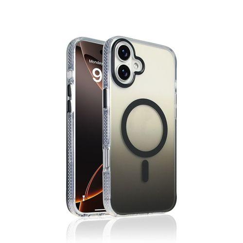 Apple iPhone 16 Kılıf M-safe Şarj Özellikli Transparan Renk Geçişli Zore Toros Kapak
