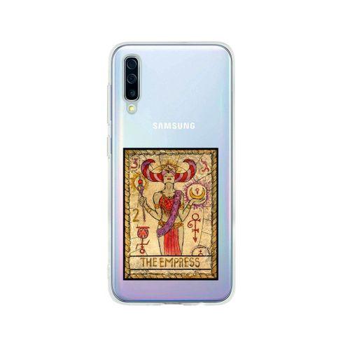 Samsung A50 The Empress Desenli Premium Şeffaf Silikon Kılıf