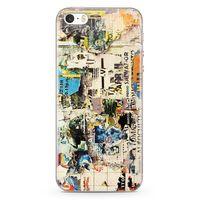 Apple iPhone SE Kılıf Retro Gazete Arka Kapak Koruma Desenli Full Koruyucu