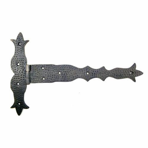 Antika Tarz Dekoratif Pirinç Kuyruklu Dövme Menteşe - 251x393 Mm, Oksit