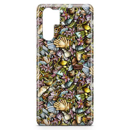 Huawei P30 Pro Kılıf Kozmetik Kişisel Bakım Doodle Arka Kapak Koruma Desenli Full Koruyucu