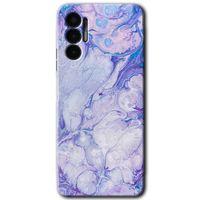 Tecno Spark 8 Pro Kılıf HD Desen Baskılı Arka Kapak - Spots Lilac